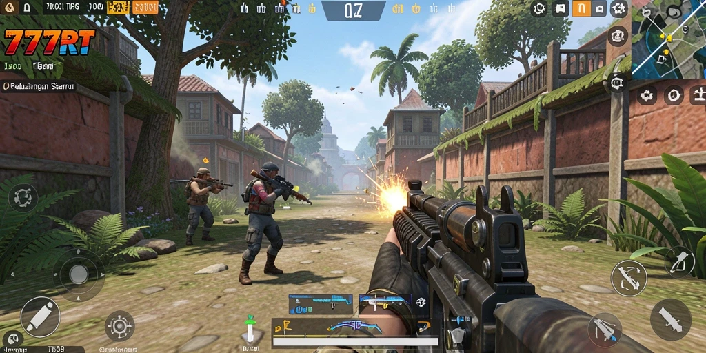 Tangkapan layar gameplay <strong>777RT</strong> menampilkan aksi seru dalam mode TPS.
