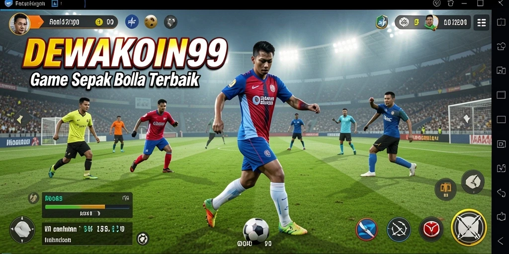 Gameplay DEWAKOIN99 yang menegangkan saat pertandingan sepak bola.