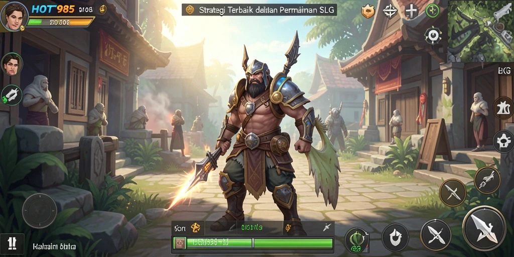 Screenshot gameplay menarik dari HOT985 yang menunjukkan aksi pertempuran strategi.