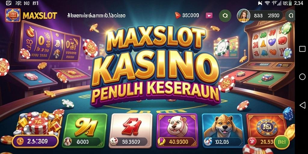 Tampilan utama MAXSLOT menampilkan gameplay slot yang mengasyikkan.
