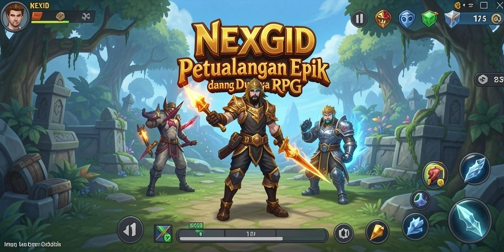Tampilan aksi mendebarkan dalam gameplay NEXGID yang epik.