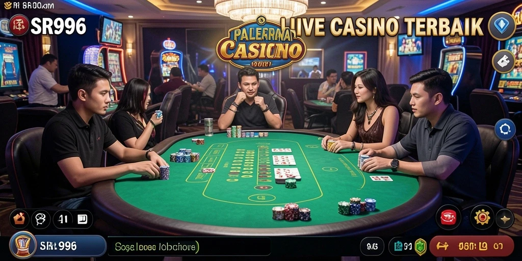 Gameplay Live Casino SR996 menampilkan dealer yang profesional dan interaksi real-time.